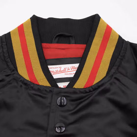 San Francisco 49ers Mitchell & Ness Lightweight Satin NFL Jacket Black view 4