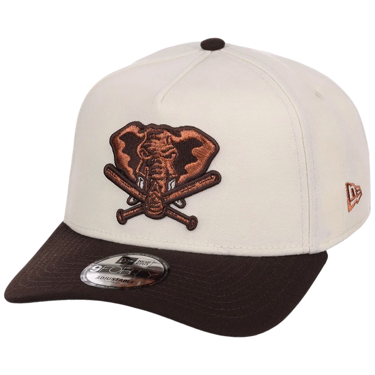 Oakland Athletics MLB Walnut Reserve New Era 9FORTY A-Frame detail view