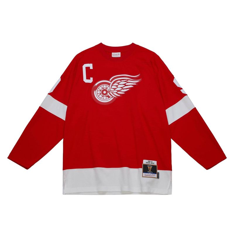 Gordie Howe #9 Detroit Red Wings 1960-61 Mitchell & Ness NHL Jersey view 1