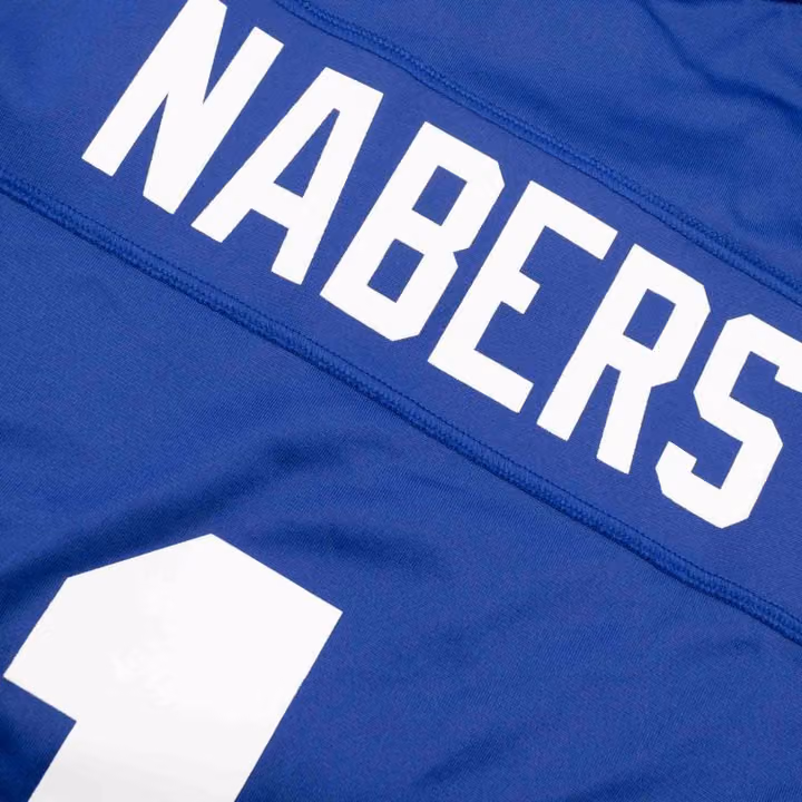 Malik Nabers #1 New York Giants Nike Game NFL Jersey Blue view 4