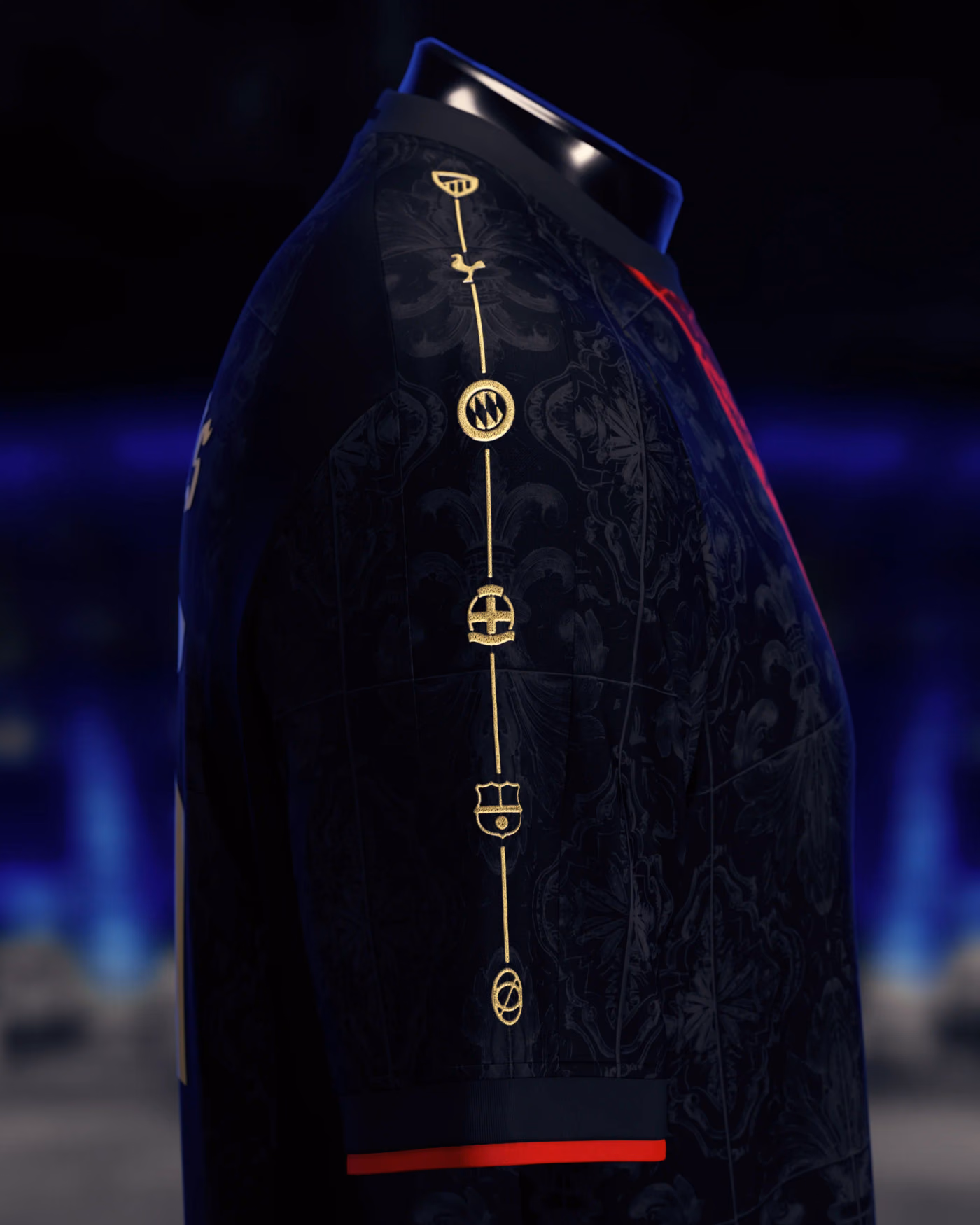 Jersevo Custom Personalized The Parisians (2026 European Champions) Away Jersey right sleeve detail