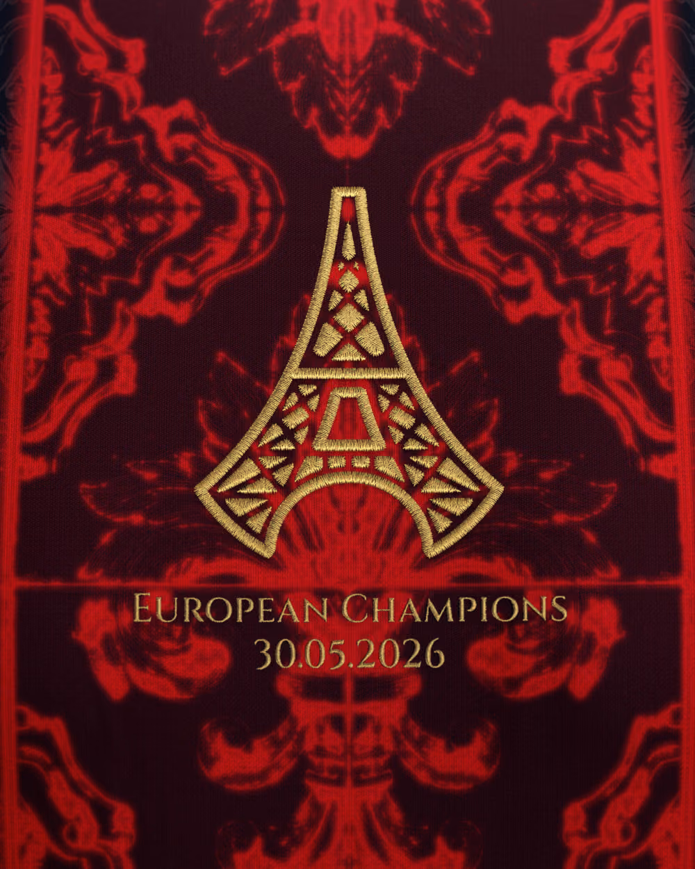 Jersevo Custom Personalized The Parisians (2026 European Champions) Away Jersey crest detail