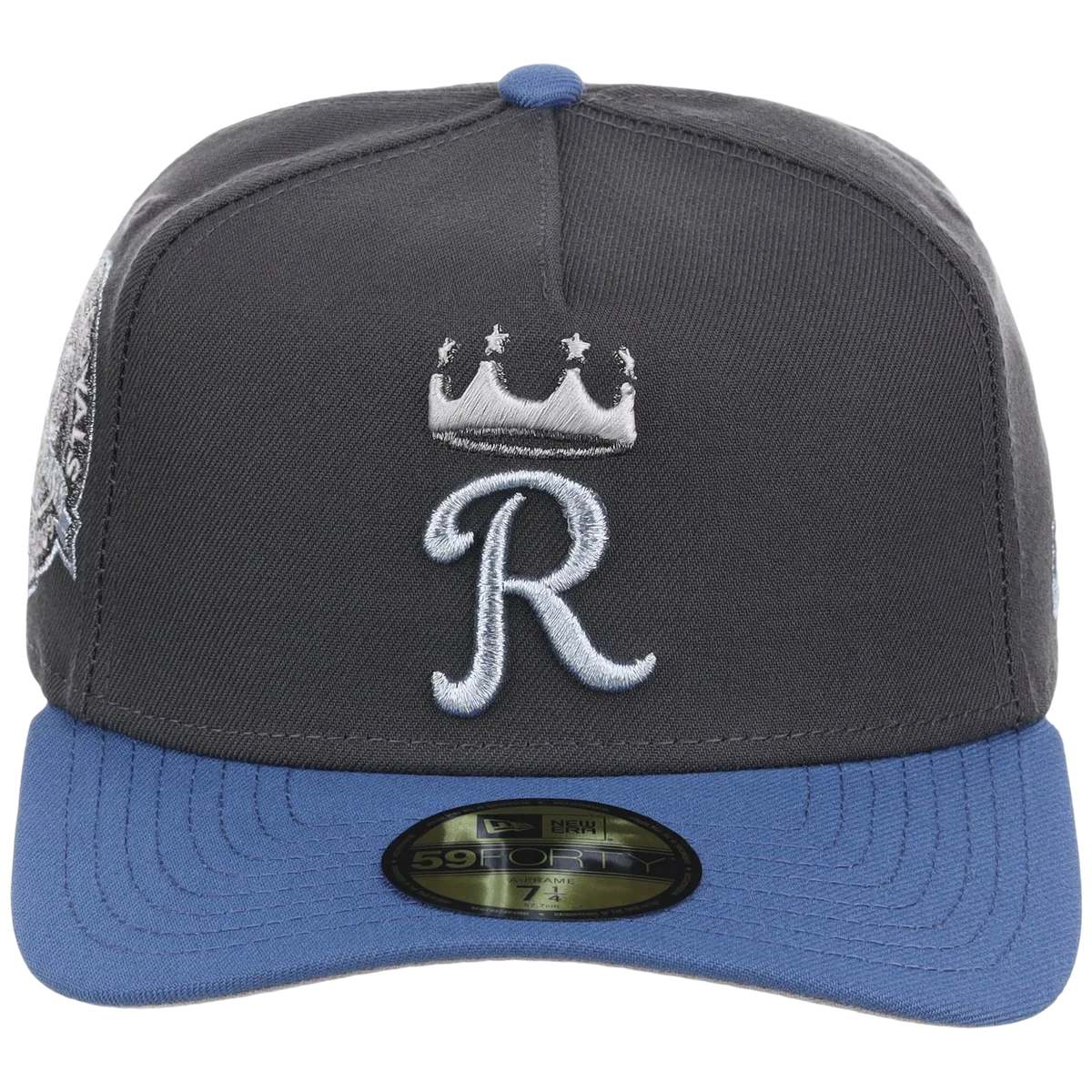Kansas City Royals MLB Indigo Steel New Era 59FORTY detail view