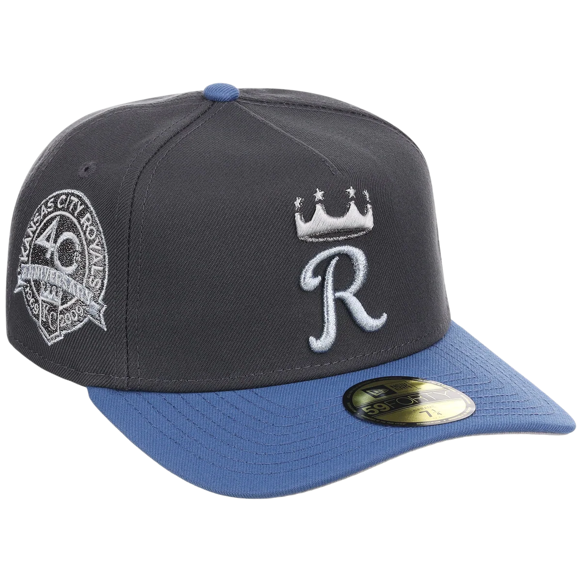 Kansas City Royals MLB Indigo Steel New Era 59FORTY front view