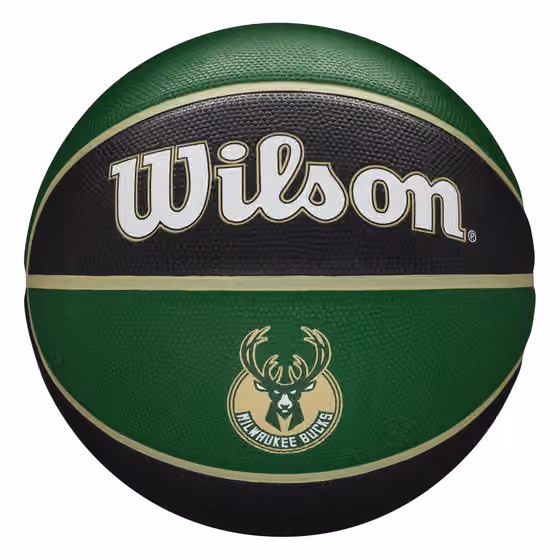 Milwaukee Bucks Team Tribute Wilson NBA Basketball (Size 7) view 1