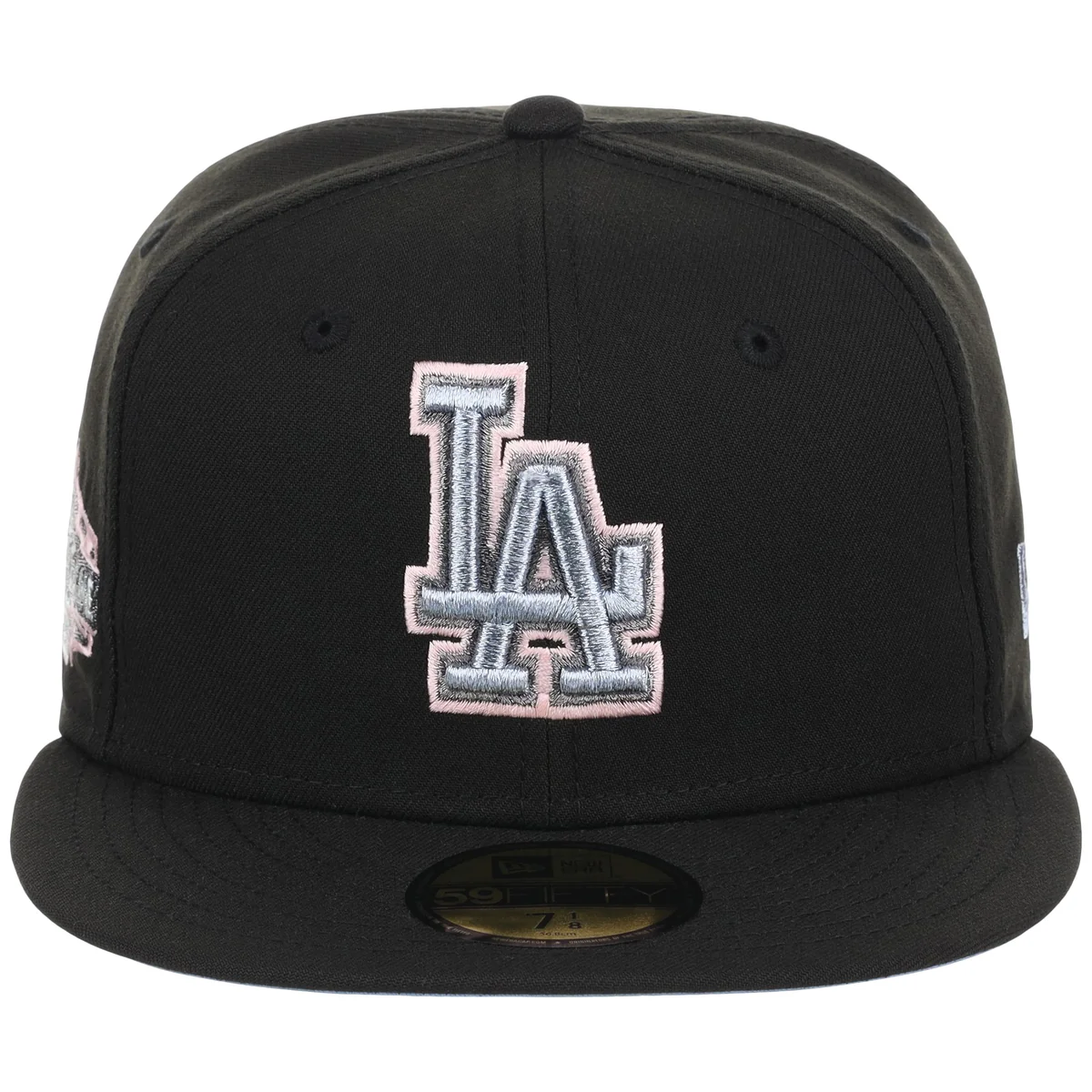 Los Angeles Dodgers MLB Pewter Skies New Era 59FIFTY detail view