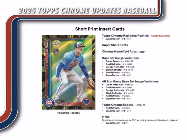 2025 Topps Chrome Update Baseball MLB Mega Box view 6