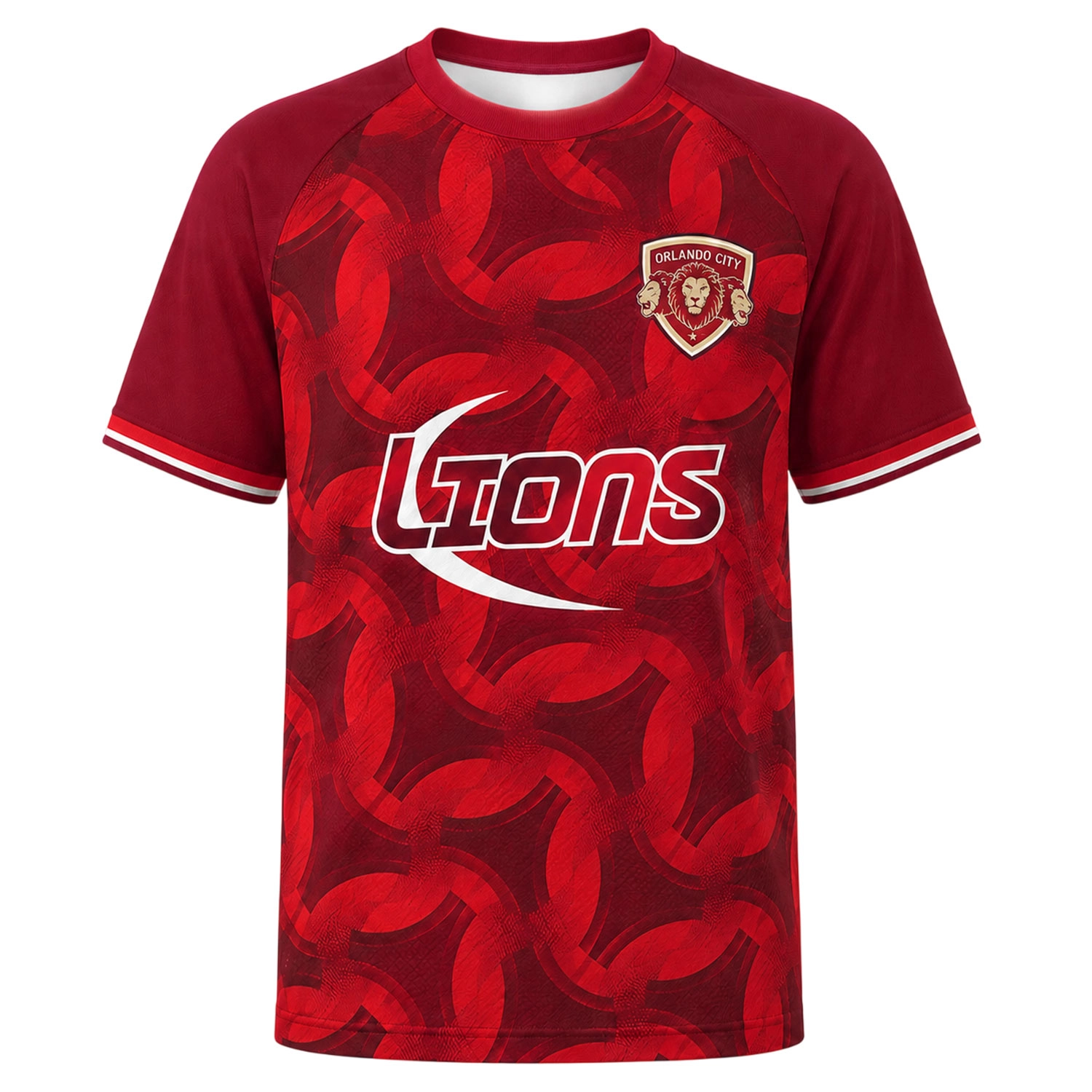 Orlando City MLS Jersey Custom Dynamic Red Pattern