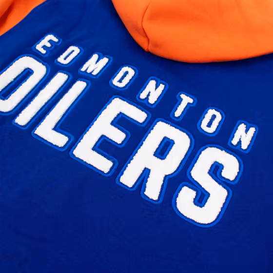 Edmonton Oilers Full Snap Patch NHL Jacket Blue/Orange view 5