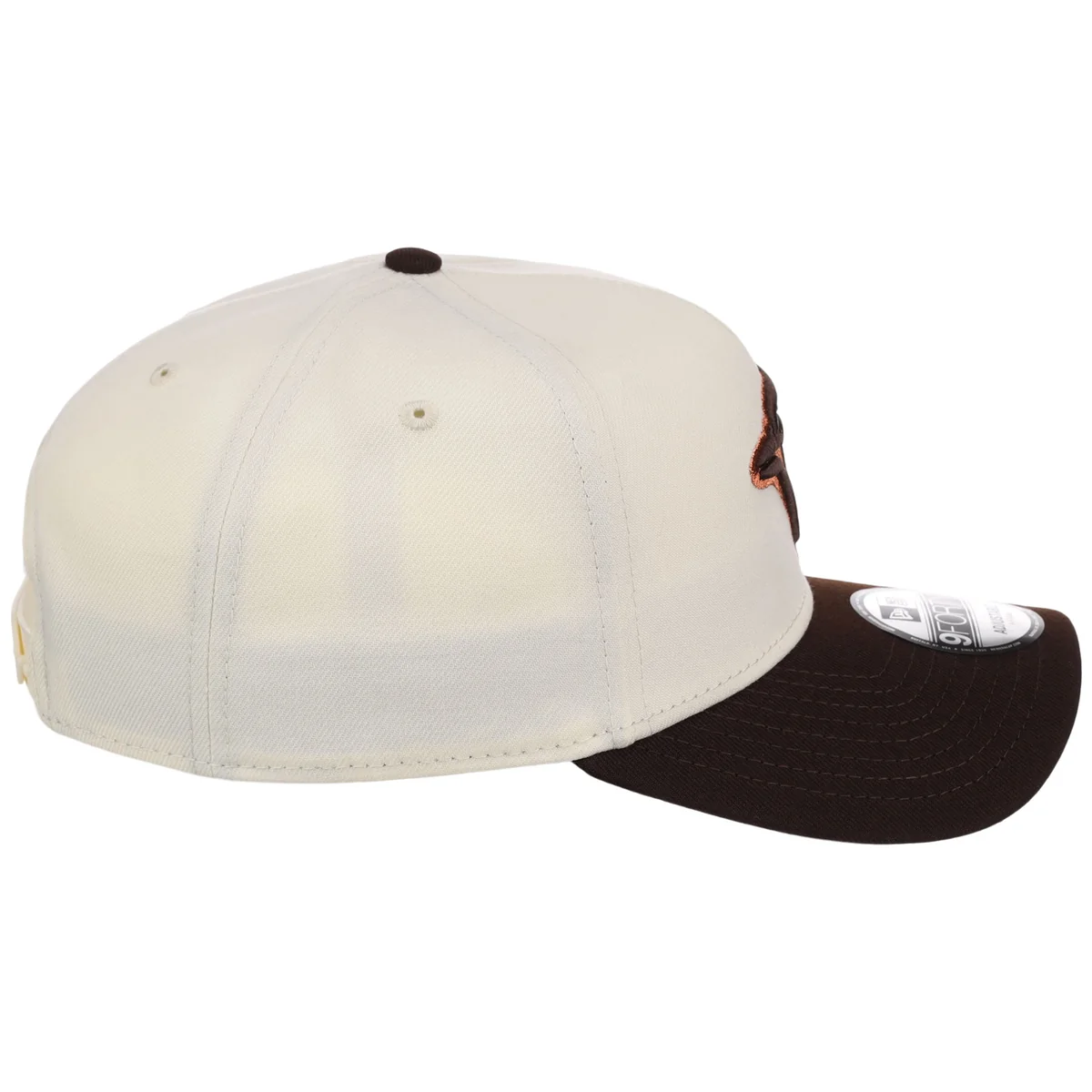 Toronto Blue Jays MLB Chrome x Burnt Wood FASHION CORE New Era 9FORTY A-Frame detail view