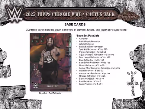 2025 Topps Chrome WWE x Cactus Jack Hobby Box view 3