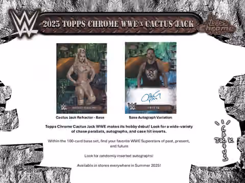 2025 Topps Chrome WWE x Cactus Jack Hobby Box view 2