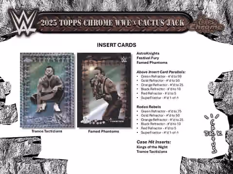 2025 Topps Chrome WWE x Cactus Jack Hobby Box view 4