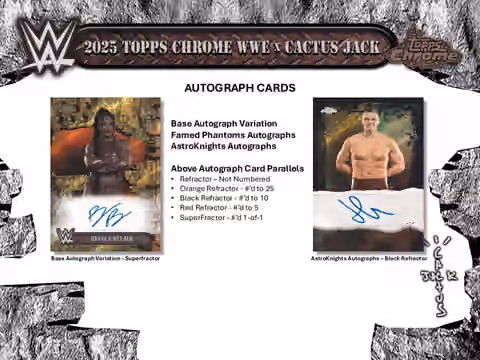 2025 Topps Chrome WWE x Cactus Jack Hobby Box view 5