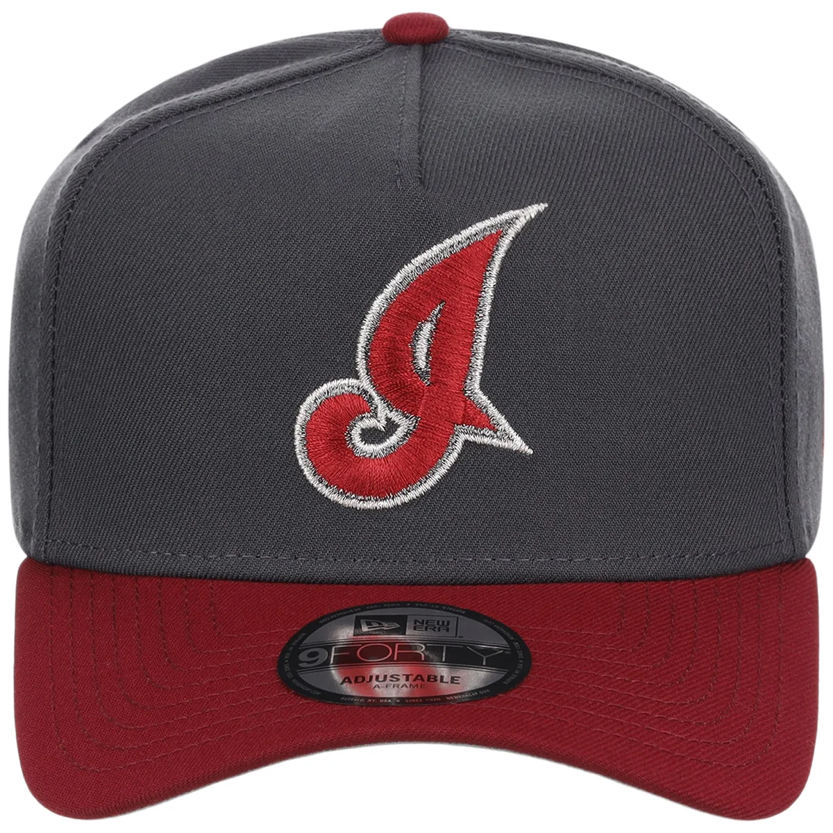 Cleveland Indians MLB Graphite x Cardinal FASHION CORE New Era 9FORTY A-Frame detail view