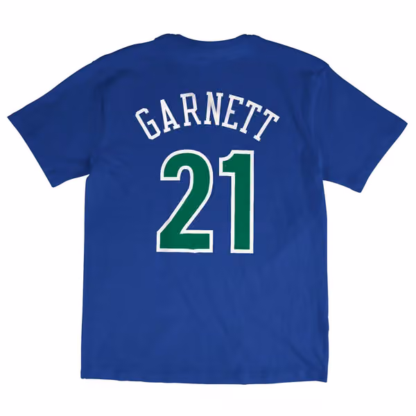 Kevin Garnett #21 Minnesota Timberwolves Mitchell & Ness NBA Tee Blue view 2