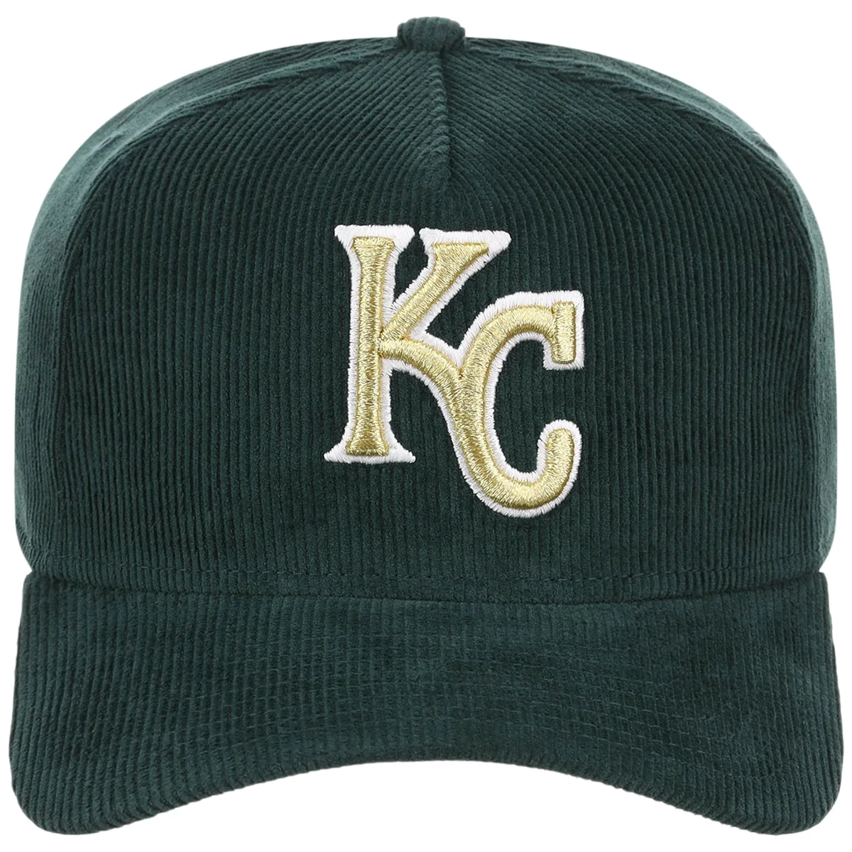 Kansas City Royals MLB Dark Green Cord FASHION CORE New Era 9FORTY A-Frame detail view
