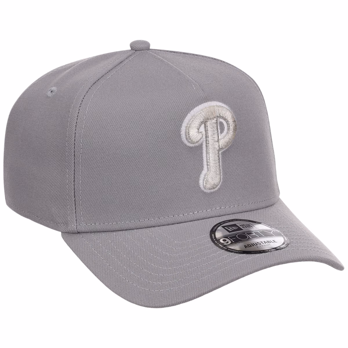 Philadelphia Phillies MLB Gray x White FASHION CORE New Era 9FORTY A-Frame front view