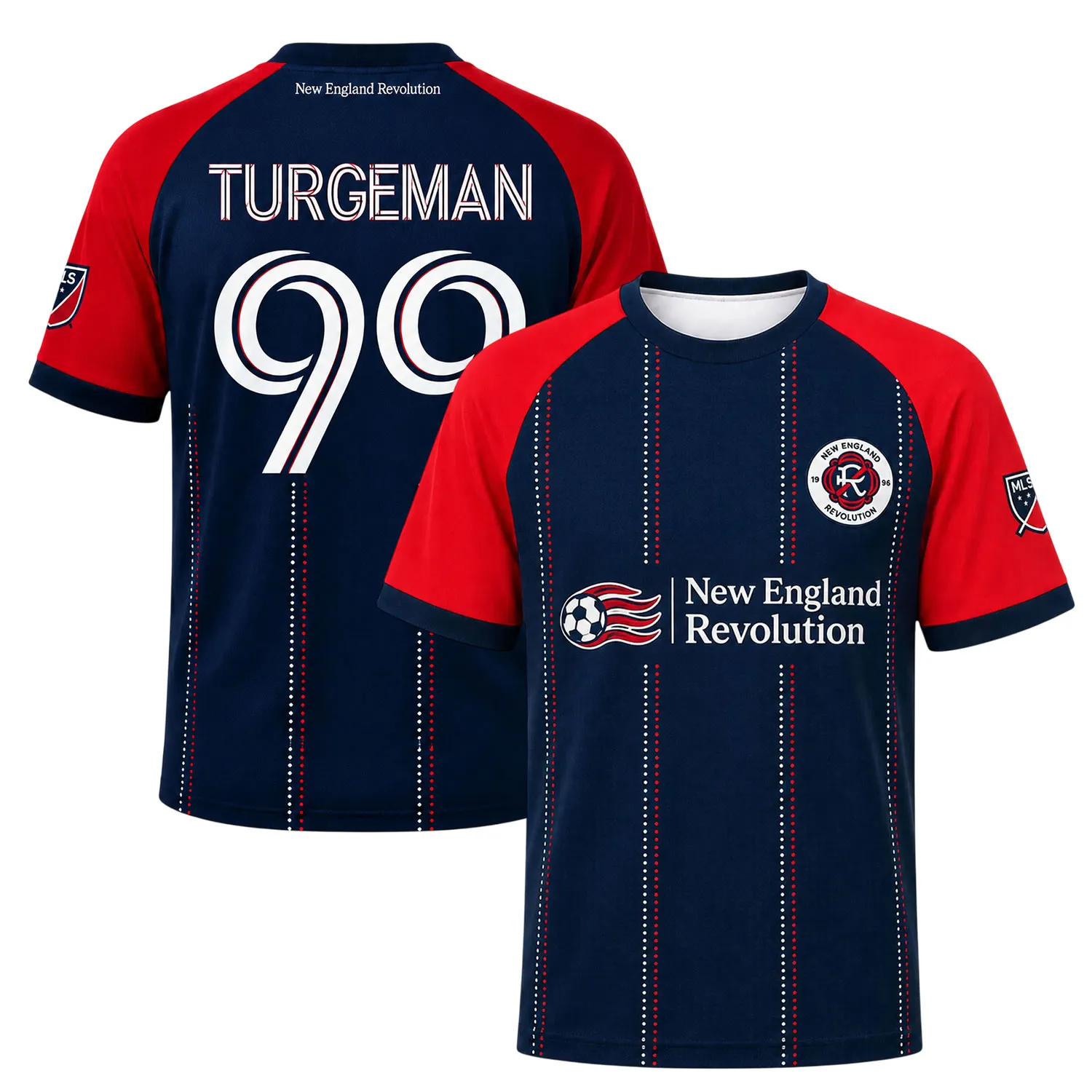 NE Revs Navy Jersey Turgeman – Vibrant Fan Tribute Player Series