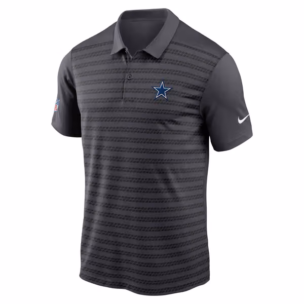 Dallas Cowboys 2024 NFL Sideline Victory Nike Dri-FIT Polo Shirt Gray view 2