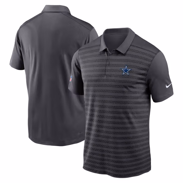 Dallas Cowboys 2024 NFL Sideline Victory Nike Dri-FIT Polo Shirt Gray view 1