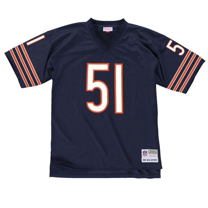 Dick Butkus #51 Chicago Bears Mitchell & Ness Throwback NFL Jersey Navy view 1
