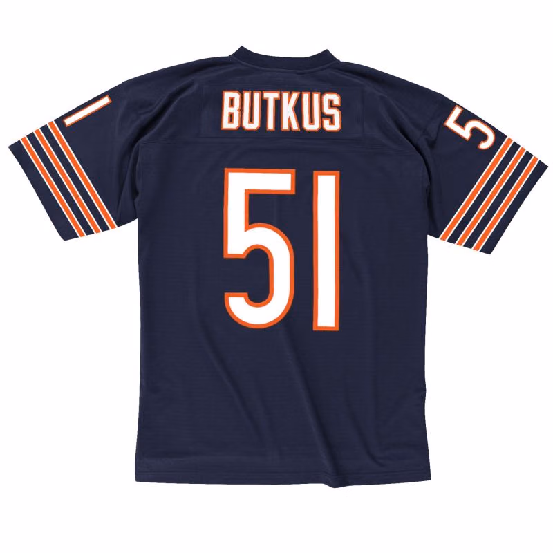 Dick Butkus #51 Chicago Bears Mitchell & Ness Throwback NFL Jersey Navy view 2