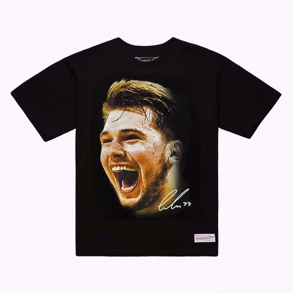 Luka Doncic Mitchell & Ness Real Big Face NBA Tee Black view 1