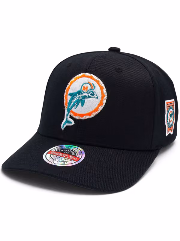 Miami Dolphins Black Out Sidepatch Classic Red Stretch-Snap NFL Cap Black product photo