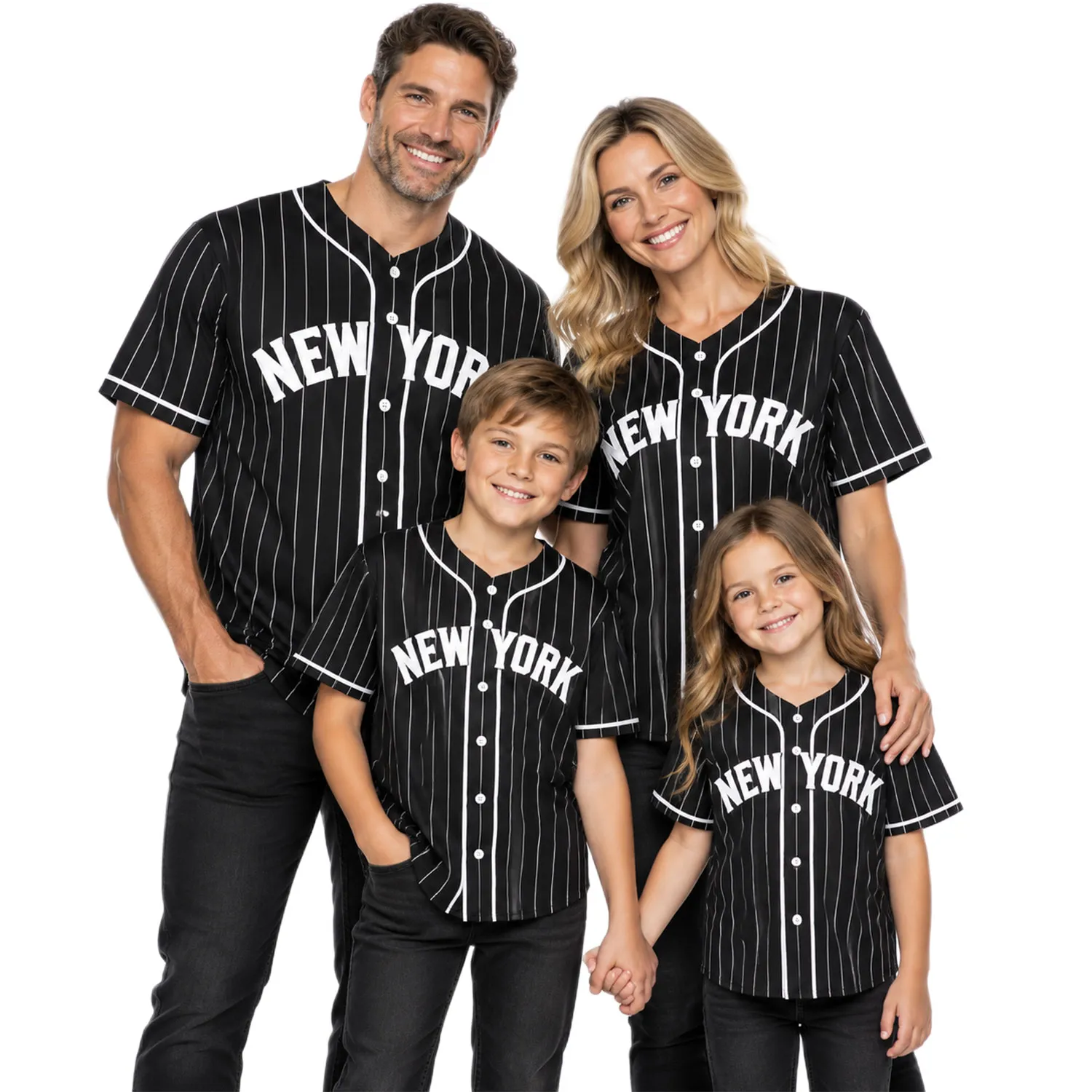 New York Yankees Black Jerseys Custom Player Elite Pinstripe Style