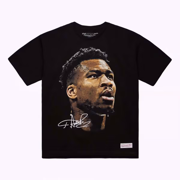 Giannis Antetokounmpo Mitchell & Ness Real Big Face NBA Tee Black view 1