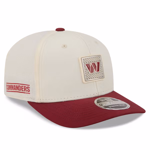 Washington Commanders 2026 NFL Training Camp 9SEVENTY Stretch-Snap Cap Cream/Burgundy product photo
