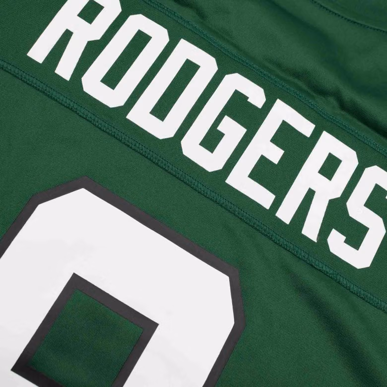 Aaron Rodgers #8 New York Jets Nike Game NFL Jersey Green view 5