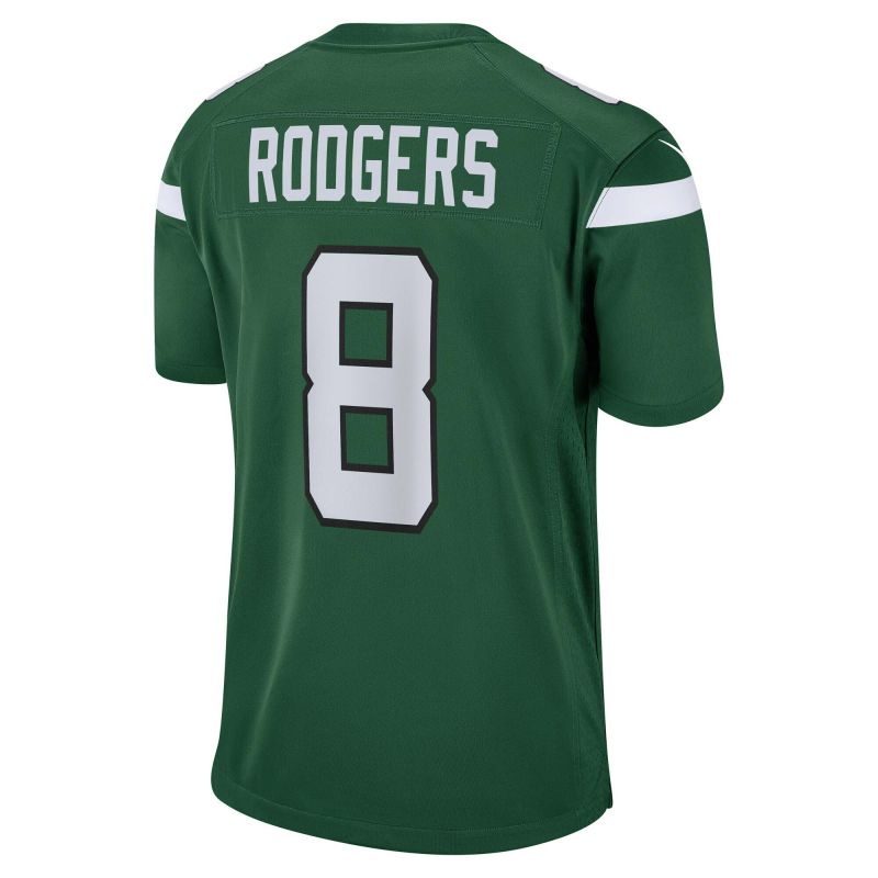 Aaron Rodgers #8 New York Jets Nike Game NFL Jersey Green view 3