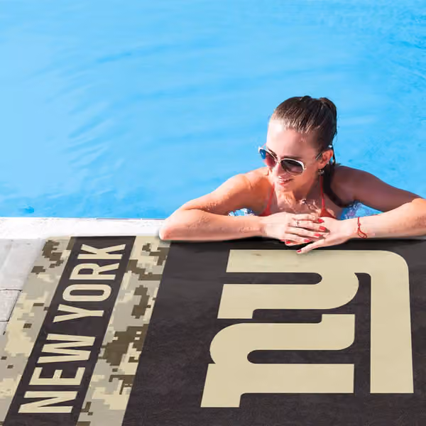 New York Giants Camo Spectra NFL Beach Towel view 2