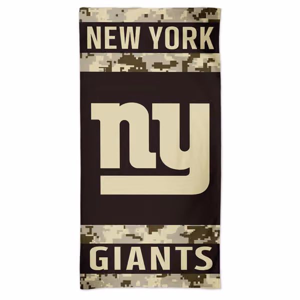 New York Giants Camo Spectra NFL Beach Towel view 1