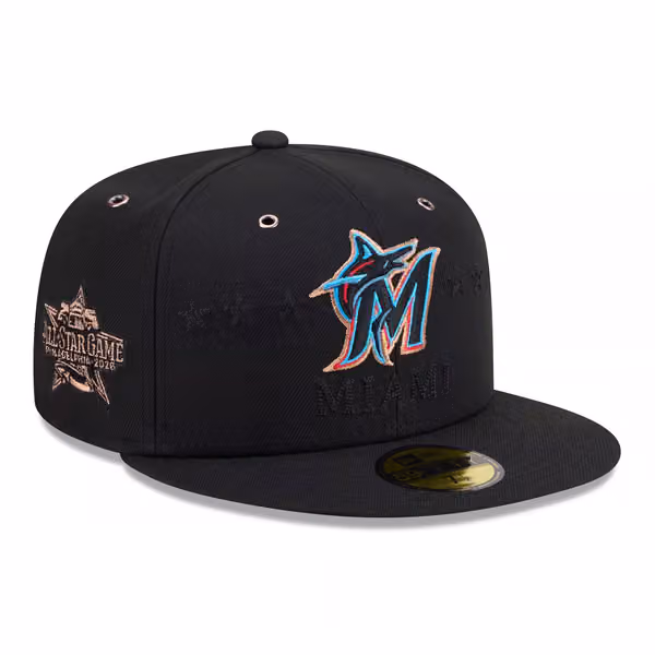 Miami Marlins 2026 MLB All-Star Game 59FIFTY Fitted Cap Black product photo