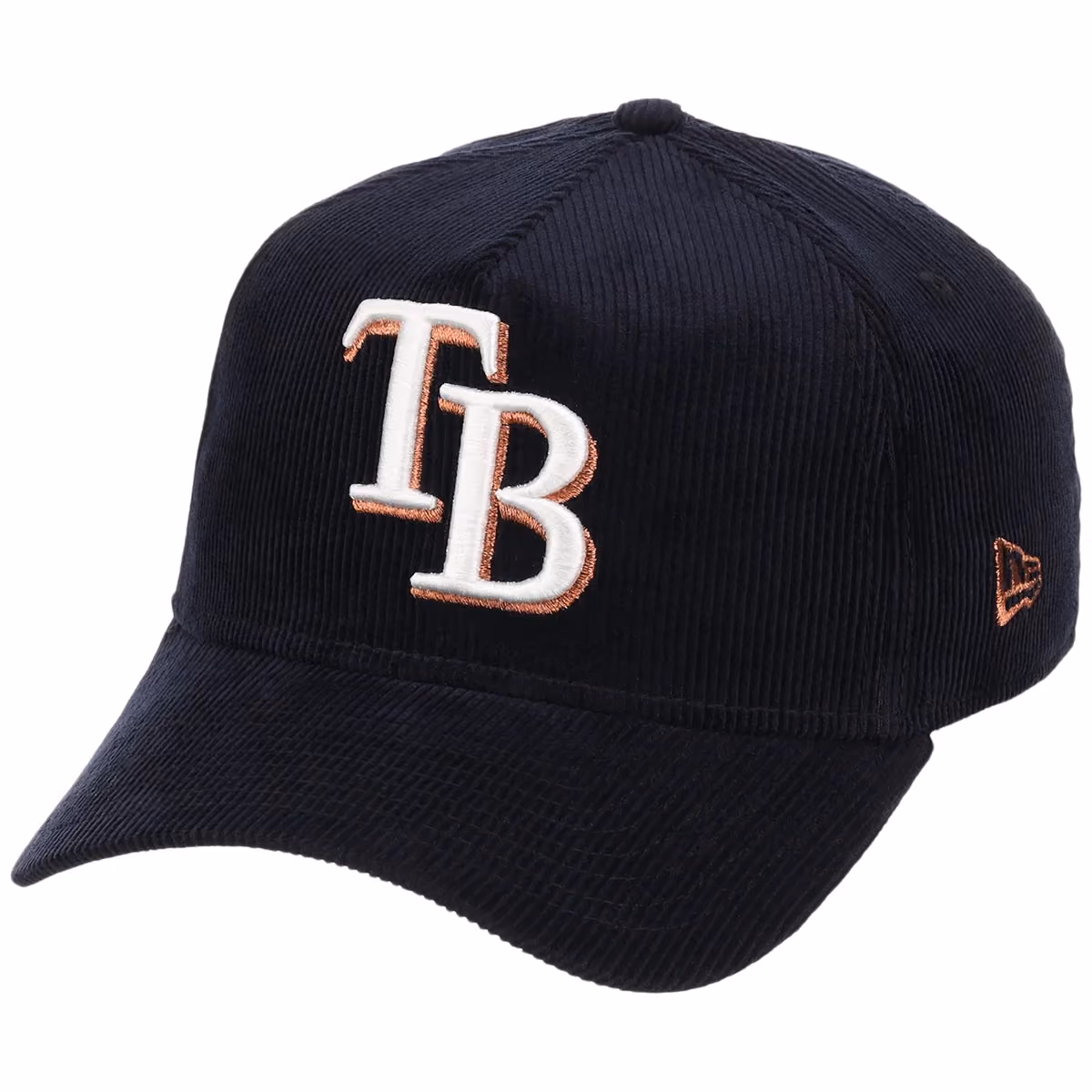 Tampa Bay Rays MLB Navy Cord FASHION CORE New Era 9FORTY A-Frame detail view