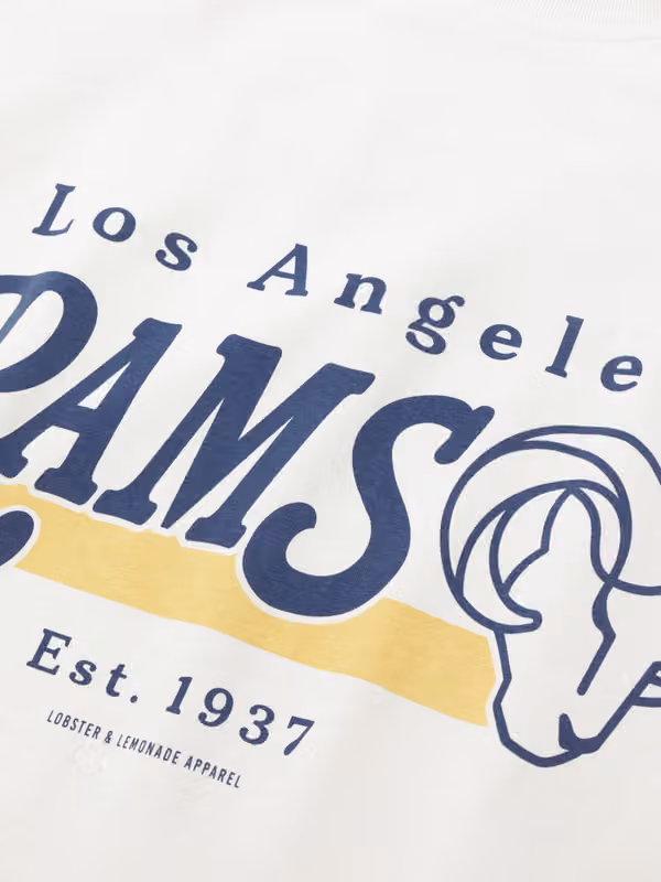 Los Angeles Rams L&L '89 Classics NFL T-Shirt Light Gray view 3