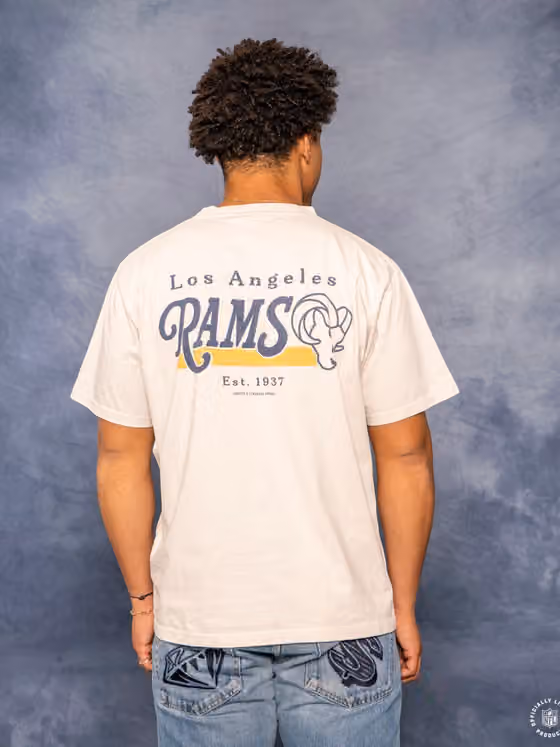 Los Angeles Rams L&L '89 Classics NFL T-Shirt Light Gray view 6