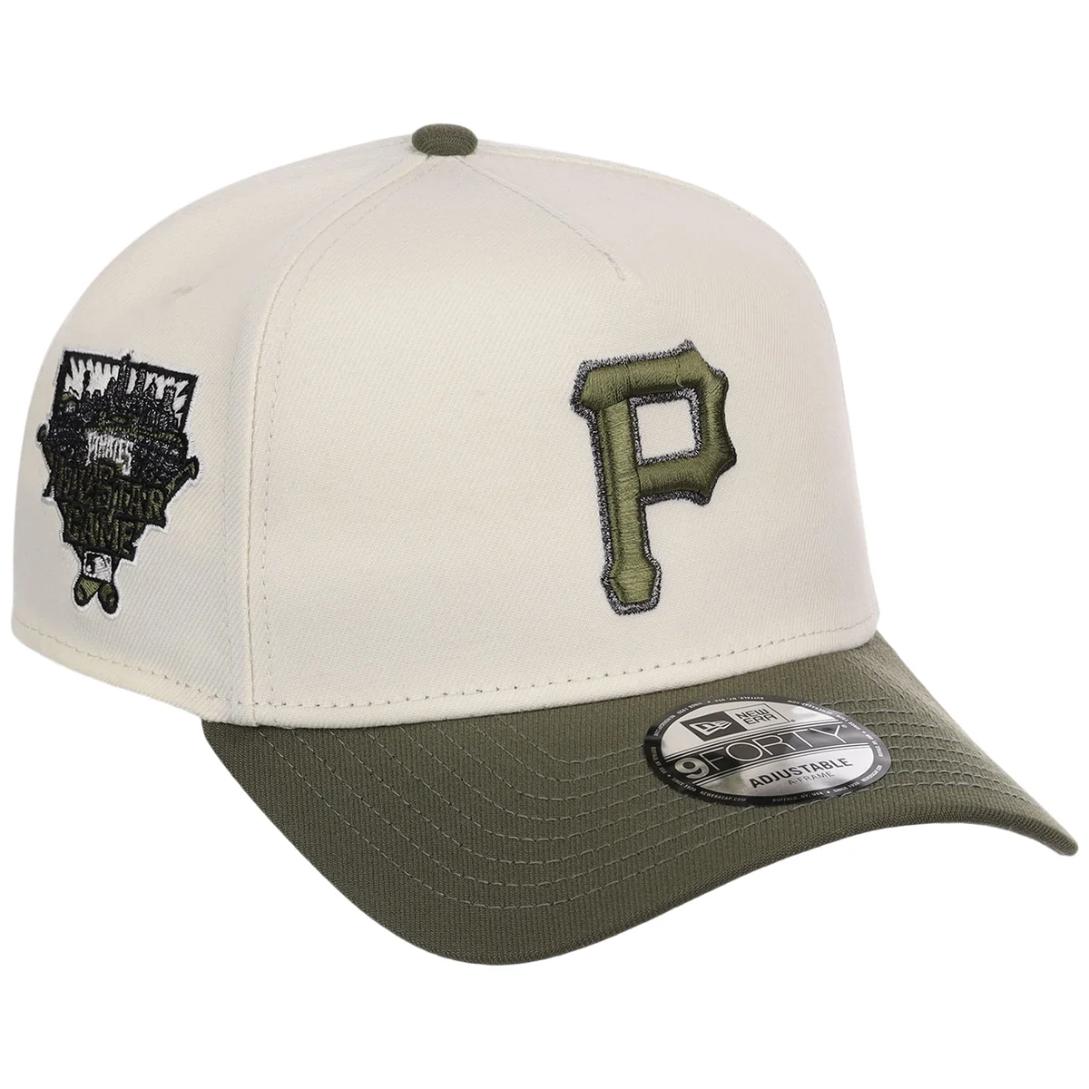 Pittsburgh Pirates MLB Chrome Olive New Era 9FORTY front view
