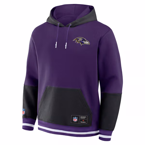 Baltimore Ravens Foundation NFL Hoodie Purple view 2