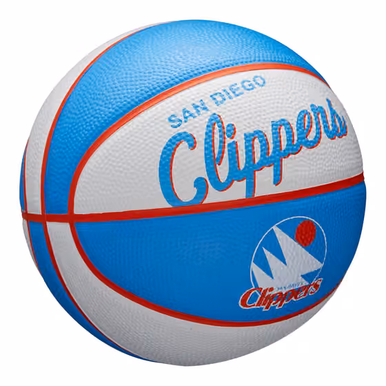 San Diego Clippers NBA Retro Wilson Mini Basketball (Size 3) view 3