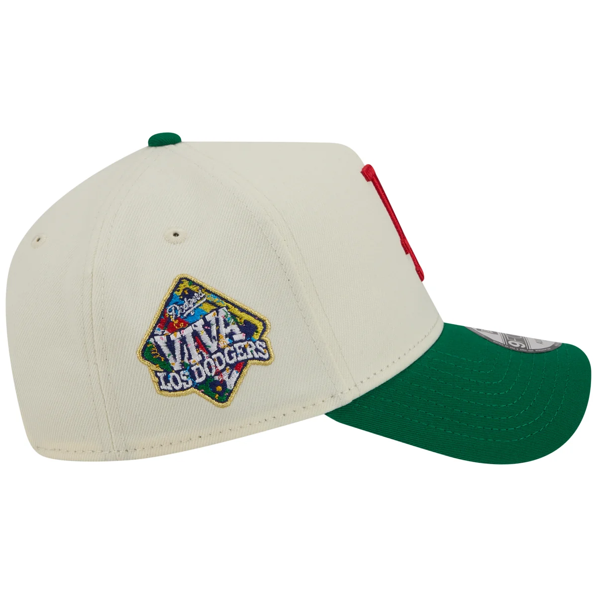 Los Angeles Dodgers Los Angeles Crown the City - MX Flag - Chrome/Green New Era 9FORTY detail view