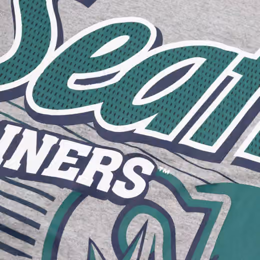 Seattle Mariners Sport Classics Oversized MLB T-Shirt Gray view 3