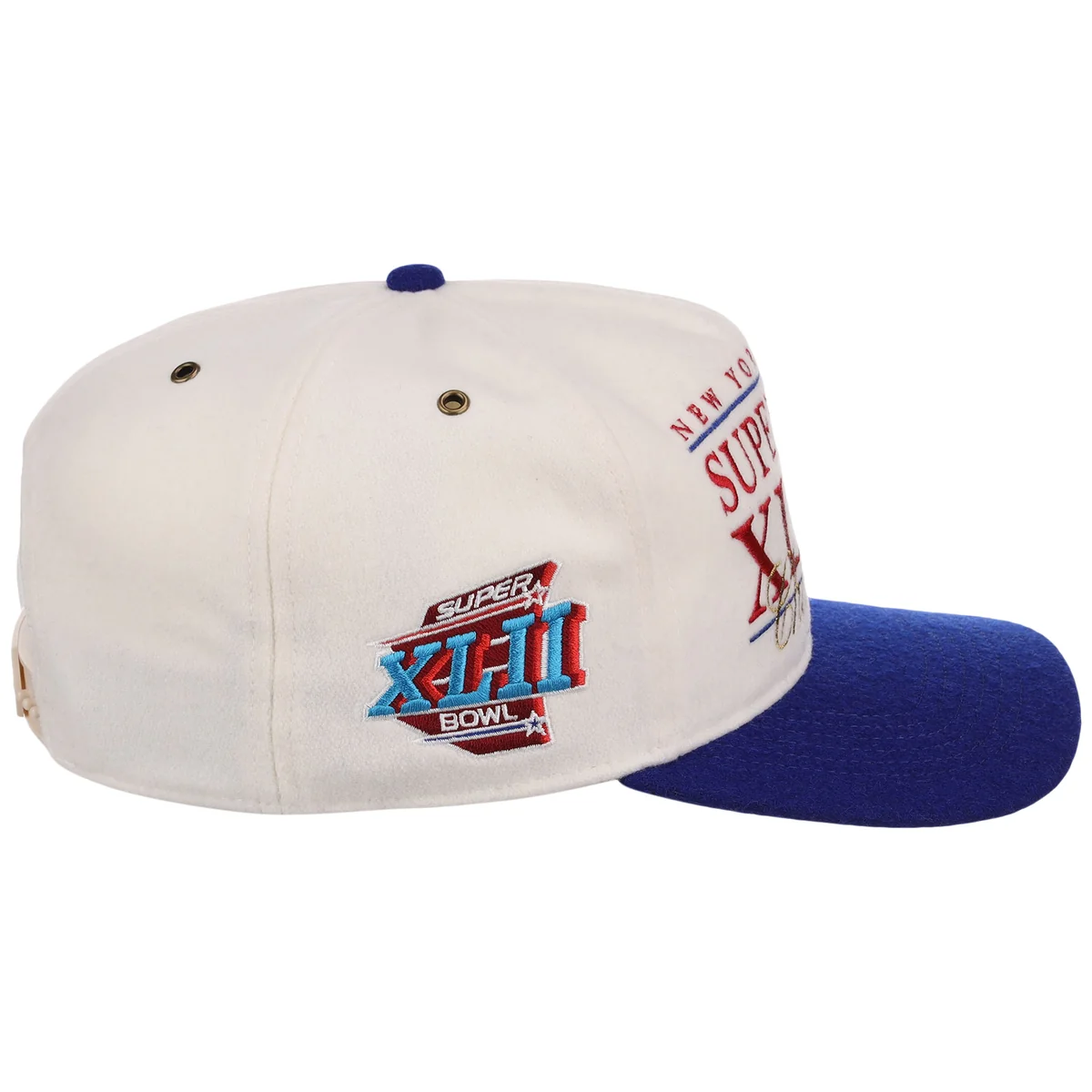 New York Giants SB XLII Champs '47 Hitch detail view