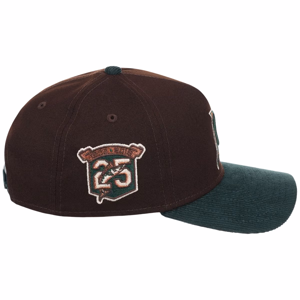 Florida Marlins MLB Forest Ember New Era 9FORTY A-Frame detail view
