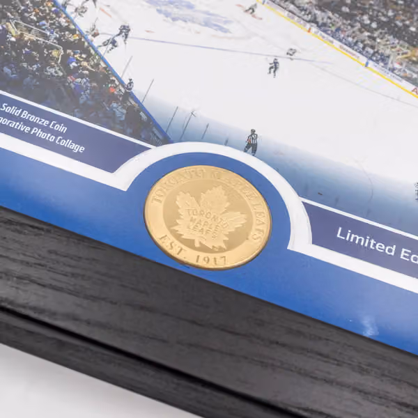 Toronto Maple Leafs 13-Time Stanley Cup Champions Bronze Coin Framed NHL Photo view 2