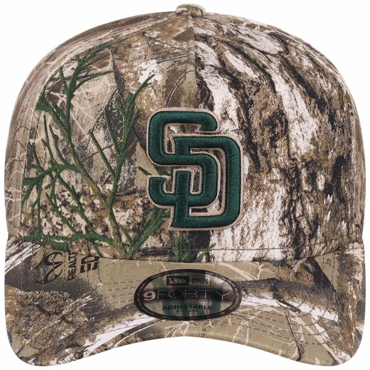 San Diego Padres MLB Realtree FASHION CORE New Era 9FORTY A-Frame detail view