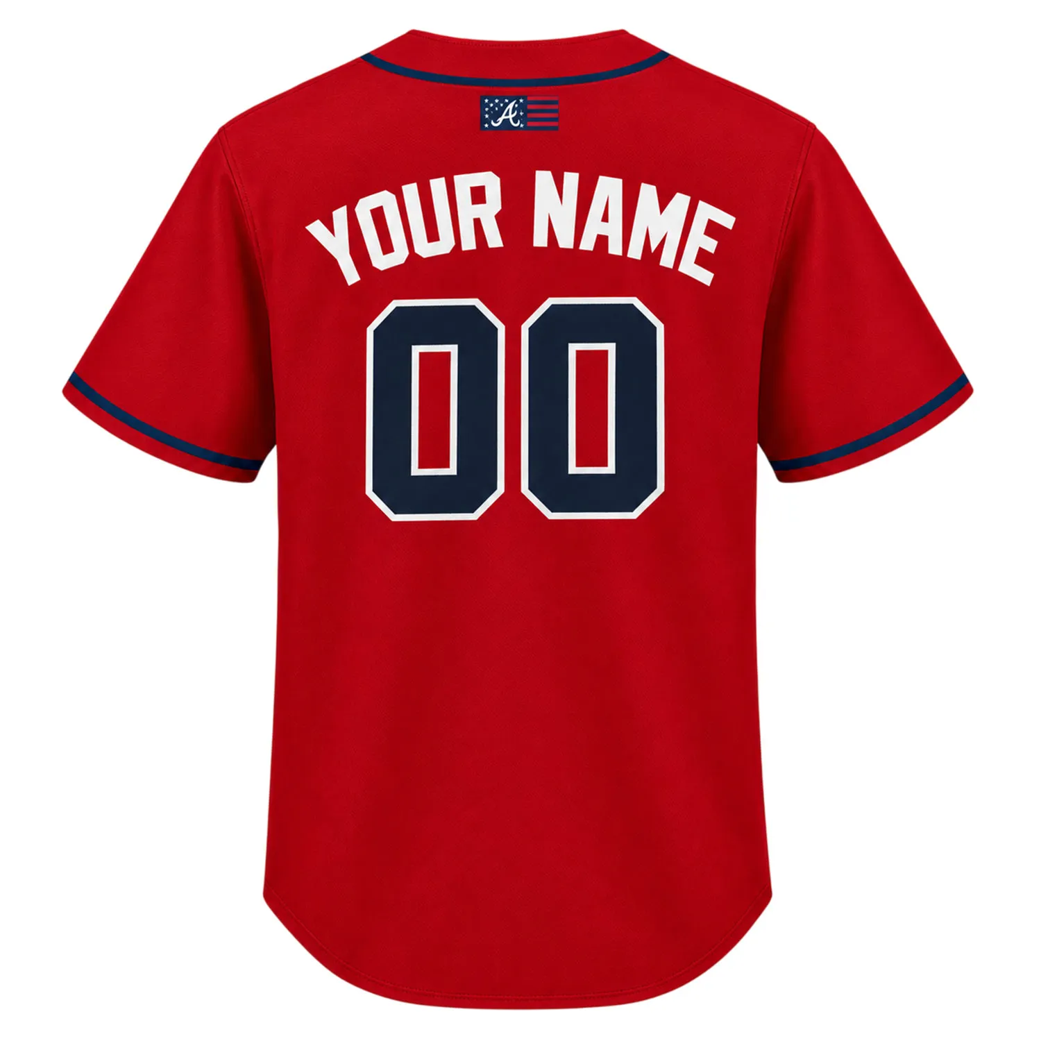Atlanta Braves Red Jersey Custom Legendary Fan Style